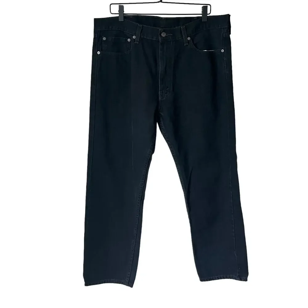 Levi’s black 505 jeans straight leg size 38 x30